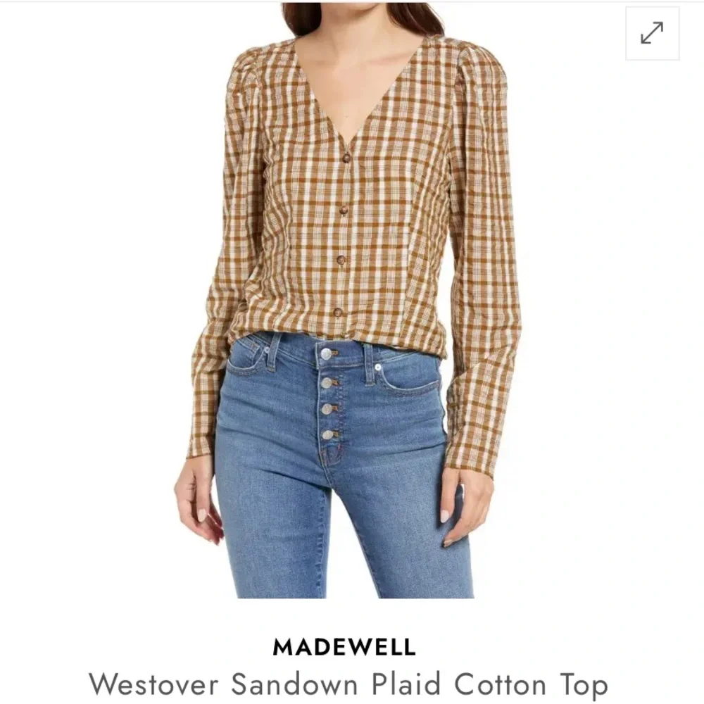 Madewell Westover Sandown Plaid Top - Picture 2 of 8
